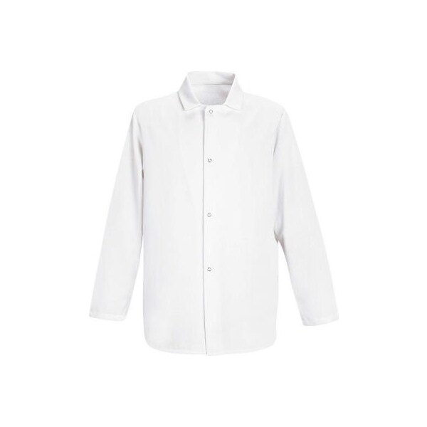 Vf Imagewear Red Kap Gripper-Front Short Butcher Coat, White, Polyester/Cotton, 3XL 0416WHRG3XL - main